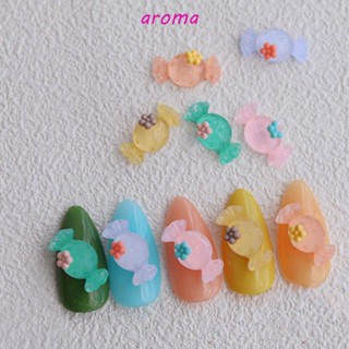 Aroma อุปกรณ์ตกแต่งเล็บ เครื่องประดับน่ารัก สีแคนดี้ สไตล์ญี่ปุ่น ฤดูร้อน DIY