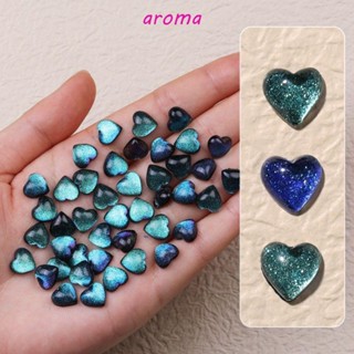 Aroma อุปกรณ์ตกแต่งเล็บ จี้ตาแมว คริสตัล 3D สําหรับตกแต่งเล็บ DIY