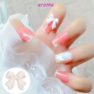 Aroma อุปกรณ์ตกแต่งเล็บ โบว์ หรูหรา DIY 10 ชิ้น ต่อแพ็ค