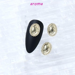 Aroma เครื่องประดับตกแต่งเล็บ ลายตาราง สไตล์คลาสสิกย้อนยุค DIY