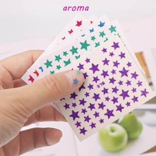 Aroma สติกเกอร์ติดตกแต่งเล็บ ลายดาว สีสันสดใส