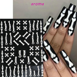 Aroma สติกเกอร์ ลายตาสยองขวัญ ฮาโลวีน สําหรับตกแต่งเล็บ DIY