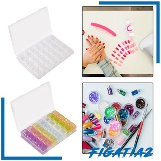 [Figatia2] กล่องเก็บเล็บปลอม PVC 28 ช่อง สําหรับตกแต่งเล็บ