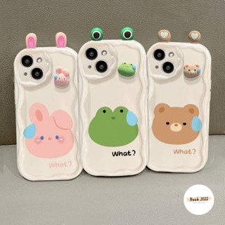 เคสโทรศัพท์มือถือแบบนิ่ม ลายกบ กระต่าย หมี 3D พร้อมตุ๊กตา สําหรับ VIVO Y21s Y15s Y27 Y36 Y12 Y21 Y20s Y35 Y12s Y16 Y22s Y33s Y22 Y02 Y12i Y17 Y11 Y91 Y30 Y91C Y51 Y31 Y02T V27 V25 Y15A Y21A