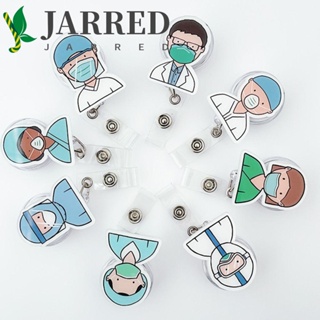 Jarred คลิปหนีบบัตรประจําตัวประชาชน บัตรประจําตัว บัตรประจําตัว บัตรทํางาน ลายการ์ตูน พับเก็บได้ สําหรับสํานักงาน โรงพยาบาล