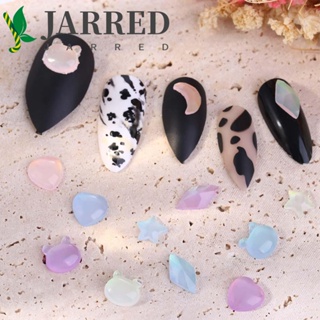 Jarred พลอยเทียมเรซิ่น เรืองแสงในที่มืด ลายการ์ตูนหมี สําหรับตกแต่งเล็บ DIY