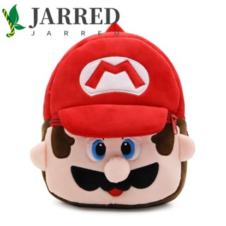 Jarred Mario Brothers กระเป๋าเป้สะพายหลัง กระเป๋านักเรียน ผ้ากํามะหยี่ขนนิ่ม ของขวัญวันเกิด สําหรับเด็ก 1-3 ปี