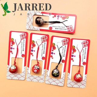 Jarred จี้กระดิ่งนําโชค Daruma สไตล์ญี่ปุ่น สําหรับทําเครื่องประดับ โทรศัพท์มือถือ DIY