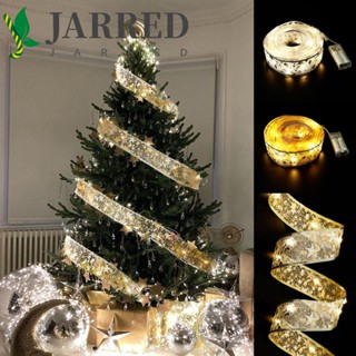 Jarred สายไฟหิ่งห้อย LED 50 ดวง สองชั้น รูปโบว์ คริสต์มาส สําหรับตกแต่งบ้าน ปีใหม่