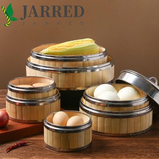 Jarred ตะกร้าไม้ไผ่สาน ด้ามจับสเตนเลส สไตล์จีน สําหรับนึ่งอาหาร ของขวัญ