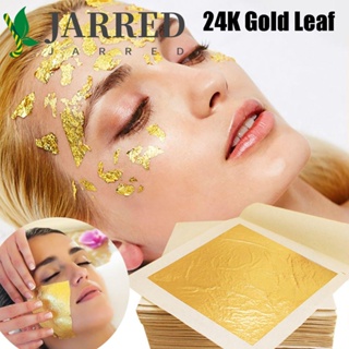 Jarred แผ่นกระดาษฟอยล์สีทองบริสุทธิ์ แฮนด์เมด ต่อต้านริ้วรอย สําหรับตกแต่งบ้าน