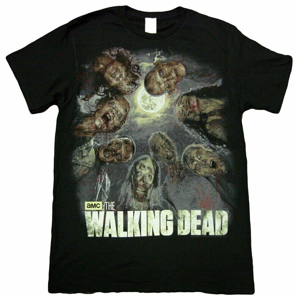 (พร้อมจัดส่ง) เสื้อยืดพิมพ์ลายแฟชั่นCamiseta Obow The Walking Dead Zombie Circle,แขนสั้นผ้าฝ้าย 100% เหมาะสำหรับผู้ชายแล