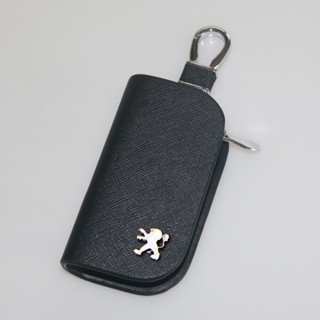 ใหม่ เคสกุญแจรถยนต์ หนังวัวแท้ ลายโลโก้ Peugeot 408 3008 2008 308S 307 508 301