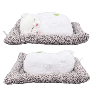  New type of simulated cat will call it cloth mat, cat gray mat, pure white, closed eye sleeping cat, anti fading