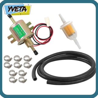 Yveta ชุดปั๊มไฟฟ้า 12V แรงดันต่ํา 4-7PSI HEP-02A ทองแดง อะลูมิเนียม สําหรับรถยนต์