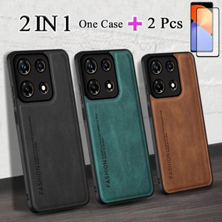 2 IN 1 เคสหนัง เซรามิค สองชิ้น สําหรับ Infinix Note 30 Pro 4G