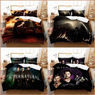 23 Supernatural SPN 3in1 ชุดเครื่องนอน ผ้าปูที่นอน ผ้าห่ม ผ้านวม ห้องนอน ซักทําความสะอาดได้ ใช้ในบ้าน