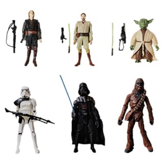 ฟิกเกอร์ Star Wars Joint Action Figure Black Samurai White Soldier Yoda สําหรับประดับตกแต่ง