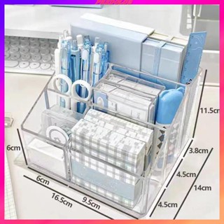 [Predolo2] กล่องอะคริลิคใส สําหรับเก็บแปรงแต่งหน้า ดินสอ ปากกา ในห้องน้ํา ห้องครัว สํานักงาน