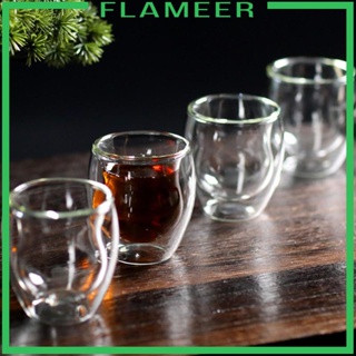 [Flameer] แก้วมัก มีฉนวนกันความร้อน 80 มล. สําหรับใส่เครื่องดื่ม ชา น้ําผลไม้