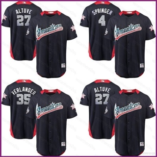 เสื้อกีฬาเบสบอล เสื้อคาร์ดิแกน ลายทีม All-Star Astros NP2 2018 MLB Altuve Verlander Springer สําหรับผู้ชาย และผู้หญิง PN2