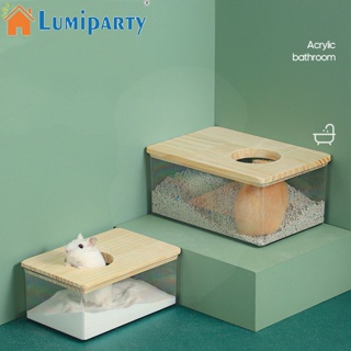 Lumiparty กล่องทรายอะคริลิคใส สําหรับหนูแฮมสเตอร์ กระรอก หนูตะเภา