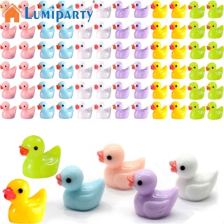 Lumiparty ตุ๊กตาเป็ดเรซิ่น ขนาดเล็ก หลากสี สําหรับตกแต่งบ้านตุ๊กตา 300 ชิ้น