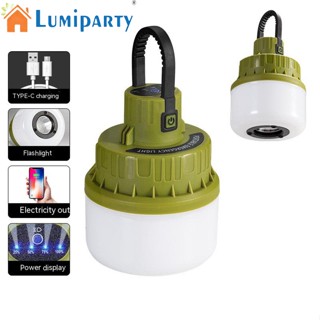 Lumiparty หลอดไฟ โคมไฟฉุกเฉิน แบบชาร์จ Usb แบบพกพา สําหรับตั้งแคมป์กลางแจ้ง