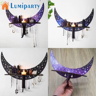 Lumiparty ชั้นวางเครื่องประดับ เชิงเทียน อโรมาเทอราพี แบบไม้ สไตล์โบฮีเมียน สําหรับตกแต่งบ้าน