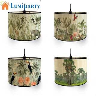 Lumiparty โคมไฟระย้าไม้ไผ่ ลายดอกไม้ สีเขียว สไตล์เรโทร สําหรับตกแต่งบ้าน