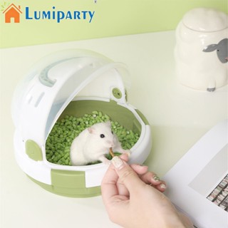 Lumiparty บ้านอุ้มสัตว์เลี้ยง รูปตัว U ขนาดเล็ก แบบพกพา สําหรับหนูแฮมสเตอร์ หนูตะเภา หมีสีทอง