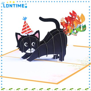Lontime การ์ดอวยพรวันเกิด รูปแมวตลก สําหรับคนรักแมว