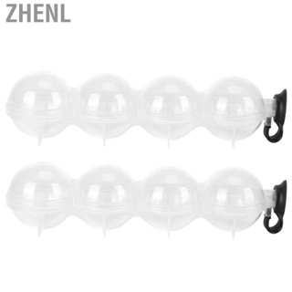 Zhenl 2PCS Ice Ball Mold 4 Hole PP Round Maker With Silicone Lid Household F