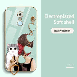 Ybd เคสโทรศัพท์มือถือ ลายโบว์ และแมวน่ารัก หรูหรา พร้อมสายคล้องมือ สําหรับ Xiaomi Redmi 5 Plus Redmi 8 8A Pro 8A