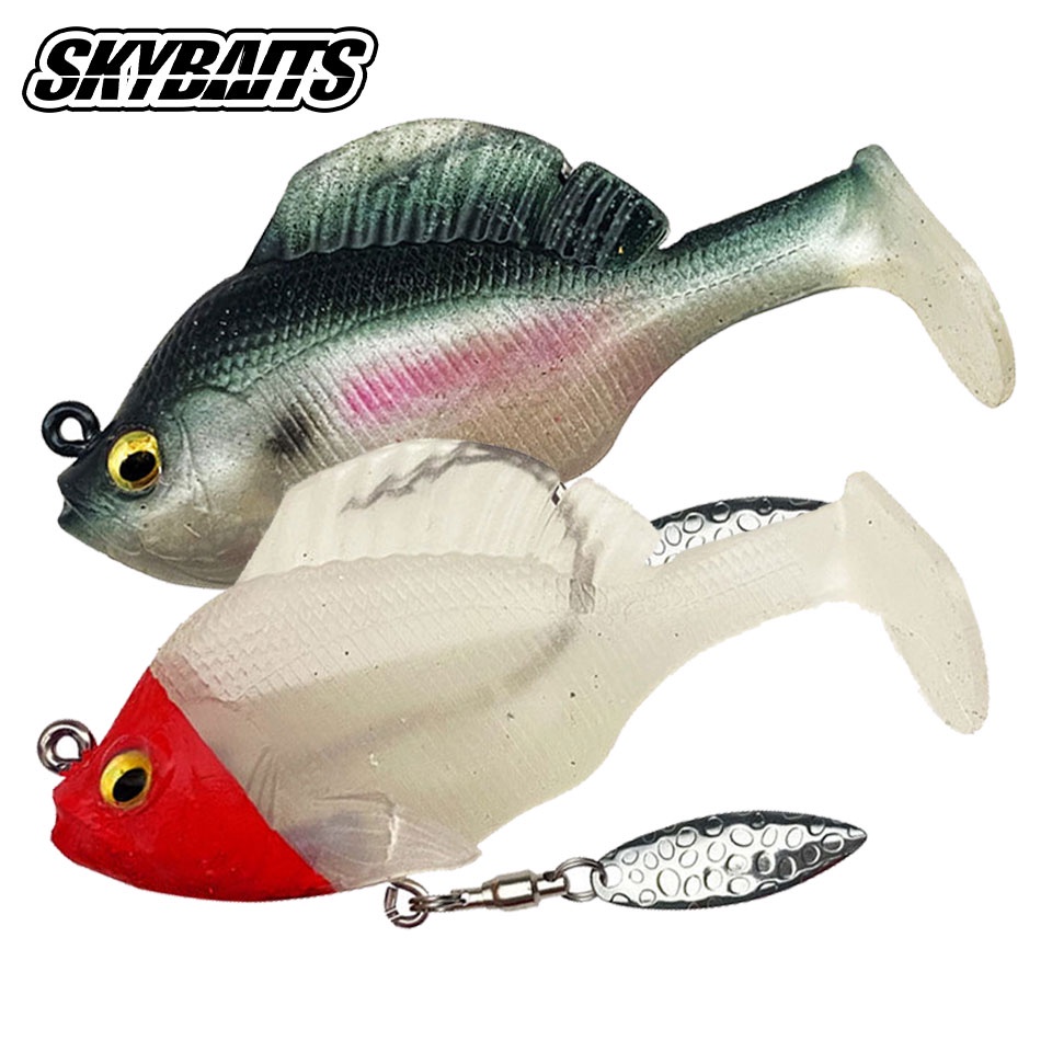 Skybaits เหยื่อตกปลา รูปตัว T แบบยาง หมุนได้ 10 กรัม 14 กรัม 18 กรัม 24 กรัม 1 ชิ้น