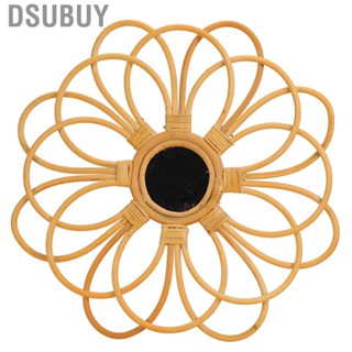 Dsubuy Mirror Wall Decor Natural Rattan Convenient To Use Vintage