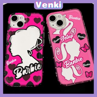 VENKI - เข้ากันได้สำหรับ เคสไอโฟน เคสไอโฟน11 เคส iphone 11 ถุงลมนิรภัยเคสโทรศัพท์กันกระแทกป้องกันกล้องสีชมพูผีเสื้อหัวใจสาวเข้ากันได้กับ iPhone 14 13 PRO MAX iPhone 12 PRO MAX XR XS 7 8