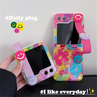 เคสโทรศัพท์มือถือแบบนิ่ม TPU ลายดอกไม้กราฟฟิตี้ หลากสี สําหรับ Samsung Z Flip 5 Z Flip 4 Z Flip 3