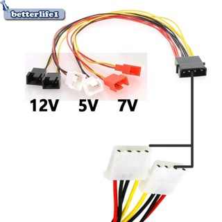 Btm 4Pin Molex เป็น 3Pin 4 Pin พัดลมระบายความร้อน สายไฟคอมพิวเตอร์