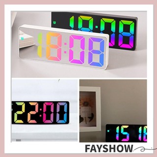 Fay นาฬิกาปลุกดิจิทัล LED บอกอุณหภูมิ ปฏิทิน สําหรับตกแต่งบ้าน