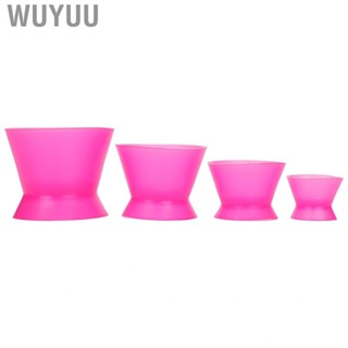 Wuyuu 4pcs Dental Mixing Cup Reusable Silicone Bowl For Facial  JFF