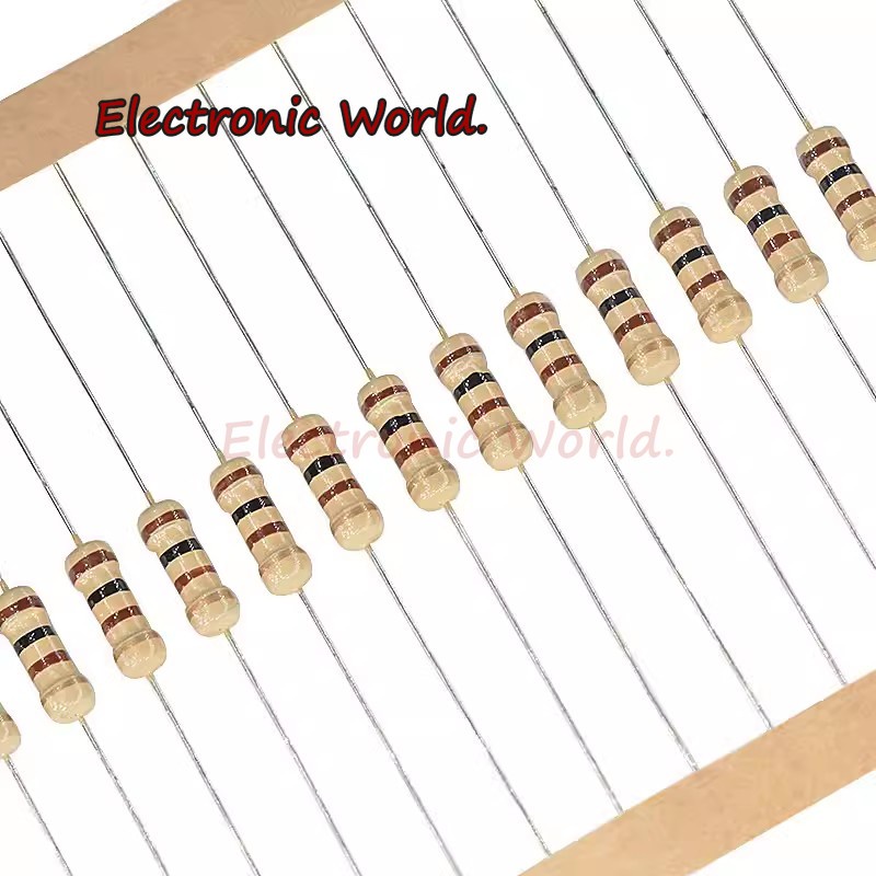 ตัวต้านทานฟิล์มคาร์บอน 1/2W 0.5W 5% 1R - 10M 0R 10R 100R 220R 330R 1K 2.2K 4.7K 10K 22K 47K 100K 1M 