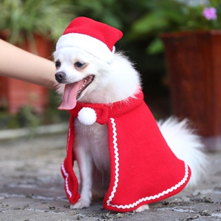 [mibum01eb] ชุดเครื่องแต่งกาย หมวกคริสต์มาส ขนาดเล็ก สําหรับสัตว์เลี้ยง สุนัข แมว