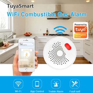 Tuya เครื่องตรวจจับก๊าซถ่านหิน LPG Wifi อัจฉริยะ เซนเซอร์ก๊าซธรรมชาติ ป้องกันการรั่วไหล เพื่อความปลอดภัย