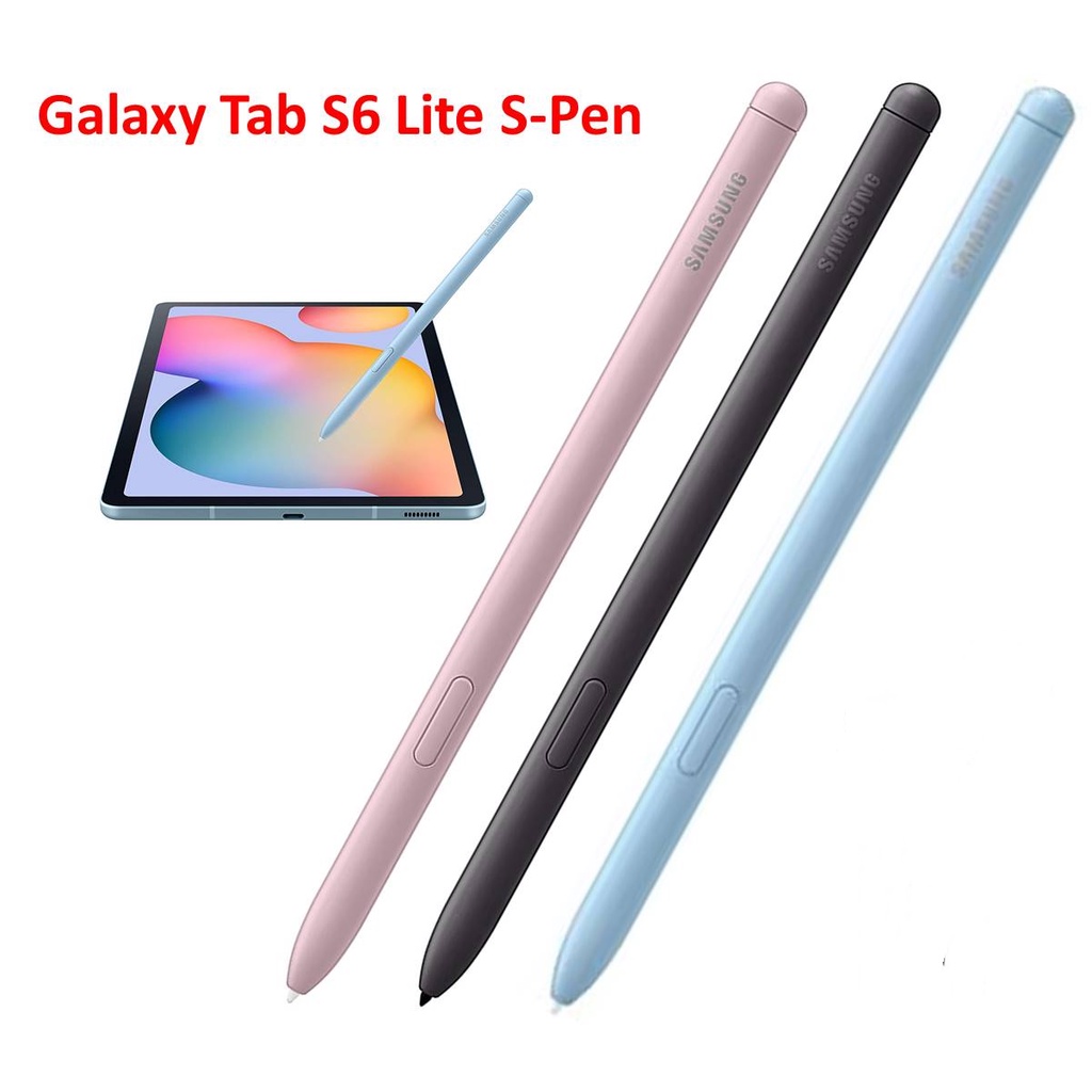 SAMSUNG ปากกาสัมผัสหน้าจอคุณภาพสูงสําหรับ Samsung Galaxy Tab S6 Lite S6lite P610 P615 สไตลัสที่ใช้งานอยู่ S-Pen ดินสอทดแทนพร้อมโลโก้