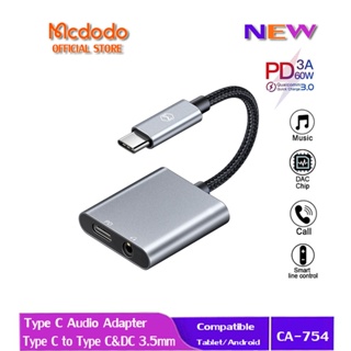 Mcdodo อะแดปเตอร์เสียงหูฟัง 60W PD USB C เป็น 3.5 มม. Type-C DAC Hi-Res Aux สําหรับ Samsung ชาร์จเร็ว