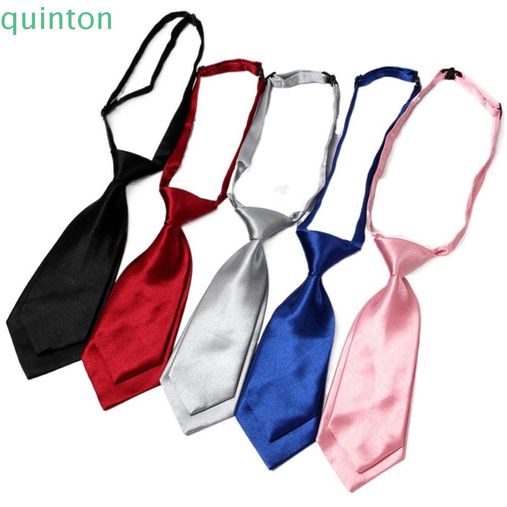 Quinton เนคไท ขนาดเล็ก สีพื้น เรียบง่าย อุปกรณ์เสริม สําหรับถ่ายภาพงานแต่งงาน โรงเรียน