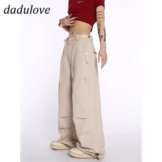 DaDulove💕 New American Ins High Street Multi-pocket Overalls Niche High Waist Loose Wide-leg Pants Trousers