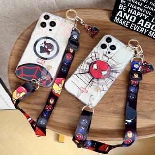 เคสโทรศัพท์มือถือ ลายการ์ตูนสไปเดอร์แมนน่ารัก พร้อมสายคล้องยาว สําหรับ Realme C31 C35 C33 C21Y C25Y C30 C30S 10 4G Realme Narzo 50i Prime 50A Prime 50A 50i