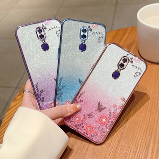 เคสโทรศัพท์ซิลิโคน TPU แบบนิ่ม กันกระแทก ประดับกลิตเตอร์ และพลอยเทียม หรูหรา สําหรับ Oppo F11